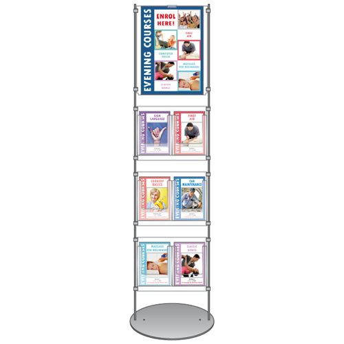 information stands - literature stand for A3 poster and A5 brochures